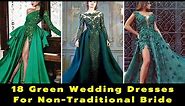 18 Green Wedding Dresses For Non Traditional Bride | Best Colorful Wedding Dresses | Bridal Gowns