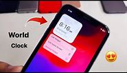 How to set any other country Time in Home Screen Widget | How to set dual clock in any iPhone