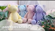 How to crochet Cozy teddy bear plushie ✨ Faceless Teddy bear amigurumi tutorial