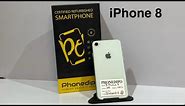 iPhone 8 64GB Silver Battery Health- 100% Fair Condition Back Glass Change