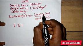 What is Relative Density? how to solve relative Density questions and solution.