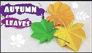 Origami autumn leaf paper (leaves) diy design craft making tutorial easy cutting from paper