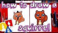 How To Draw A Cartoon Squirrel