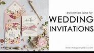 Boho wedding invitation idea