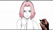 How To Draw Sakura | Step By Step | Naruto
