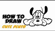 How to Draw Cute Pluto | Easy Drawings