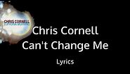Can't Change Me - Chris Cornell - Lyrics