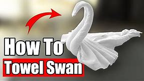 How To Make a Towel Swan - Swan Towel Folding Tutorial DIY