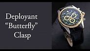 How to Use a Deployant "Butterfly" Clasp - Stauer Swiss Kingmaker Chronograph Watch Band