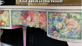 Makeover of an Antique Vanity with Decoupage