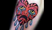 50 Crying Heart Tattoos Tattoos For Men-Wgqn20q2nME