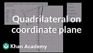 Classifying a quadrilateral on the coordinate plane | Analytic geometry | Geometry | Khan Academy