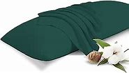 Body Pillow case Cover 20x48 Long Pillow Case100% Soft Egyptian Cotton Pack of 1 Full Body Pillow Cover Premium 500 Thread Count Long Body Pillowcase Zipper Closure - Teal, Body 20x48 Inch
