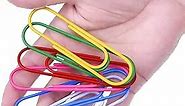 Paper Clips, 40 Pack 4 Inches Mega Large Paper Clips - 100mm Extra Large Multicolored Jumbo Coated Paperclips Big Sheet Holder for Office School Document Organizing