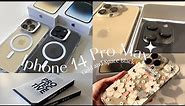 unboxing vlog✿ iPhone 14 pro max Gold and Space Black [1TB] | accessories and camera test