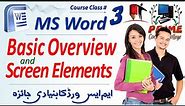 MS Word Basic Overview and Screen Elements ☑️ Tutorial 3