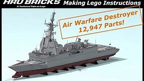 How to Make Lego Instructions | Lego Navy Boat MOC AIR WARFARE DESTROYER