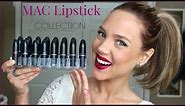 My MAC Lipstick Collection || TRY ON + Review