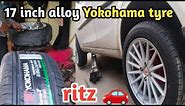 17 inch alloy wheels installation in ritz car /Alloy Wheels And Tyres yokohama