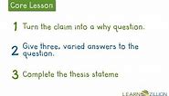 Write sub points for a thesis statement