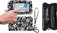 Charm 14 Large Touchscreen Wristlet/Wallet Cell Phone Carrying Case - Retail Packaging - Clarissa Black