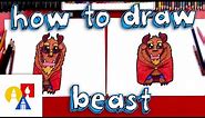 How To Draw Cartoon Beast From Beauty And The Beast