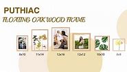 puthiac 5x7 Floating Picture Frames - 5"x7" Solid Oak Wood Picture Frame,Double-Sided Floating Picture Frames 4x6,Dual High-Transparency Tempered Glass Wood Frame(Set of 1)