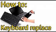 Samsung RV510, RV508 disassembly and replace keyboard, как разобрать и поменять клавиатуру