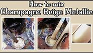 How to mix Champagne Beige Metallic ||Paint Mixing