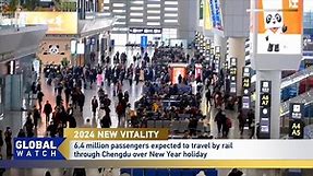 China begins a 3-day New Year holiday, with travel expecting to see a sharp rise.