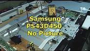Samsung PS43D450 No Picture | Repair Video |