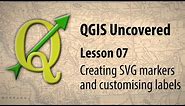QGIS lesson 07 – Creating SVG markers and customising labels
