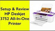 Setup of HP DeskJet 3752 Wireless All-in-One Compact Printer with Mobile Printing