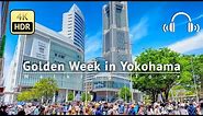 Golden Week in Yokohama 2023 Walking Tour - Kanagawa Japan [4K/HDR/Binaural]