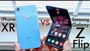 Samsung Galaxy Z Flip Vs iPhone XR! (Comparison) (Review)