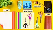 Scissors, iBayam 8" Multipurpose Scissors Bulk 3-Pack, Ultra Sharp Blade Shears, Comfort-Grip Handles, Sturdy Sharp Scissors for Office Home School Sewing Fabric Craft Supplies, Right/Left Hand