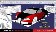 CATIA Car Body Design - 4 steps any car - Concept design