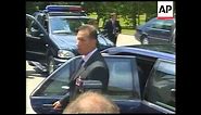 Arrivals of Bush and Putin, handshake between two.