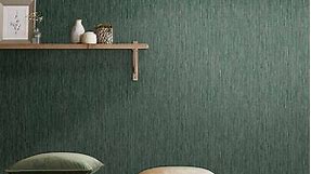 Grasscloth Texture Pine Wallpaper | Green Wallpaper | Graham & Brown