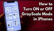 How to Turn On/Off iPhone Grey Colour Screen | iPhone GrayScale Mode automation