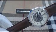 Men's Fossil Grant Automatic Brown Leather Strap Watch ME3099