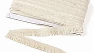 KISSITTY 27 Yards Fringe Trim Tassel 1 Inch Polyester Fibre Lace Ribbon Trim for Sewing Clotheing Home Decors, Linen