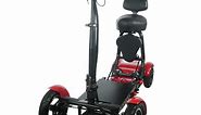 Comfygo MS-3000 Electric Mobility Scooters for Adults - Foldable Lightweight 4 Wheeler Drive Electric Wheelchair Compact Duty for Travel with LED Headlight, 25 Miles Range (Red)