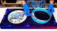 WOW! Silver MOON Phases 🌕🌒 EASY Way & NEW Technique ~ Acrylic Pouring TIPS ~ Abstract Galaxy Art