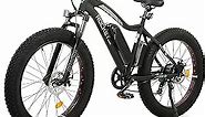 ECOTRIC 26” Fat Tire Electric Bike Powerful Adults Mountain Bicycle 500W Motor 36V/12.5AH Removable Lithium Battery Beach Snow Ebike Shock Absorption - 90% Pre Assembled