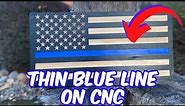 How to Make a Thin Blue Line American Flag on a CNC - Carbide Create Tutorial