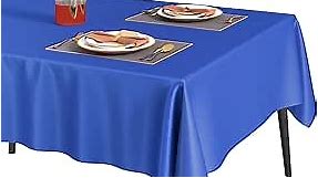 Fixwal 3 Pack Plastic Tablecloth Navy Blue Disposable Table Cloth 54" x 108" Plastic Table Cover Premium Rectangle Tablecloths for Parties Picnic Birthday Wedding Banquet