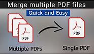 How to merge PDF files into one | To combine PDF files on windows