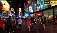 Times Square: Neon Wonderland of Manhattan at Night - 2023 | A Walking Tour [4K HDR]