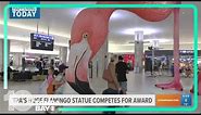 Tampa International Airport's huge flamingo statue competes for award